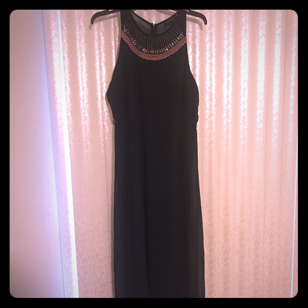 Full length navy gown by Forever 21